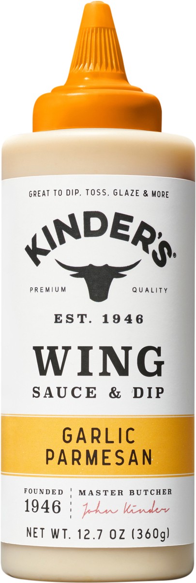 slide 3 of 10, Kinder's Garlic Parmesan Wing Sauce, 12.7 oz