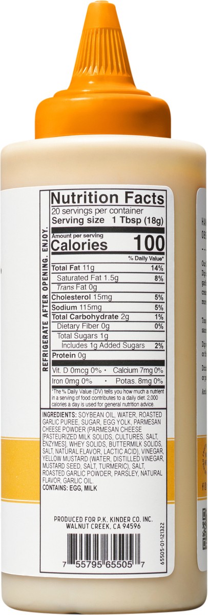 slide 9 of 10, Kinder's Garlic Parmesan Wing Sauce, 12.7 oz