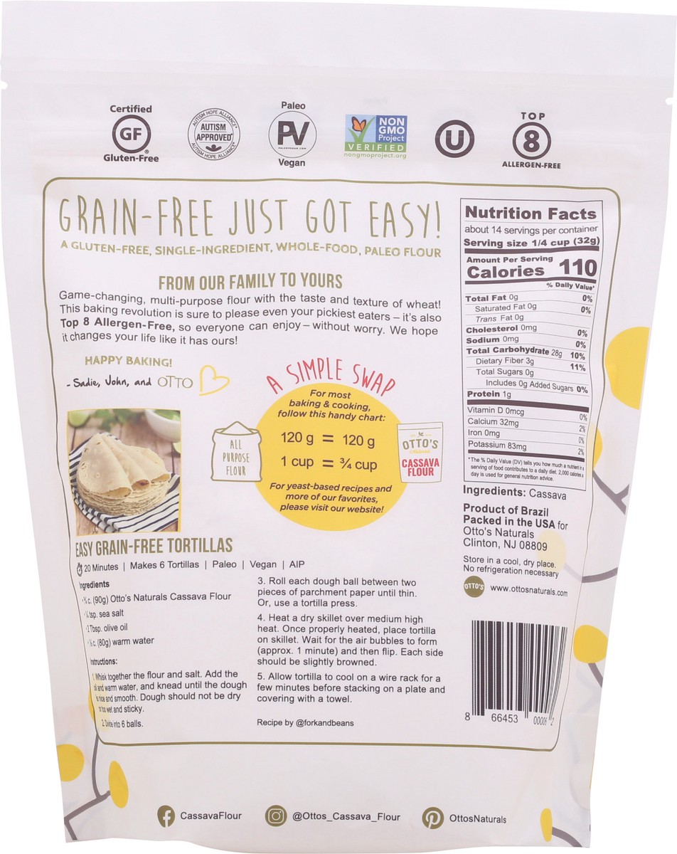 slide 7 of 12, Otto's Naturals Multi-Purpose Cassava Flour 16 oz, 16 oz