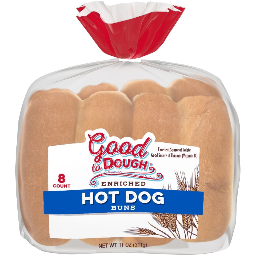 slide 2 of 2, Good To Dough Enriched Hot Dog Buns, 8 ct; 11 oz