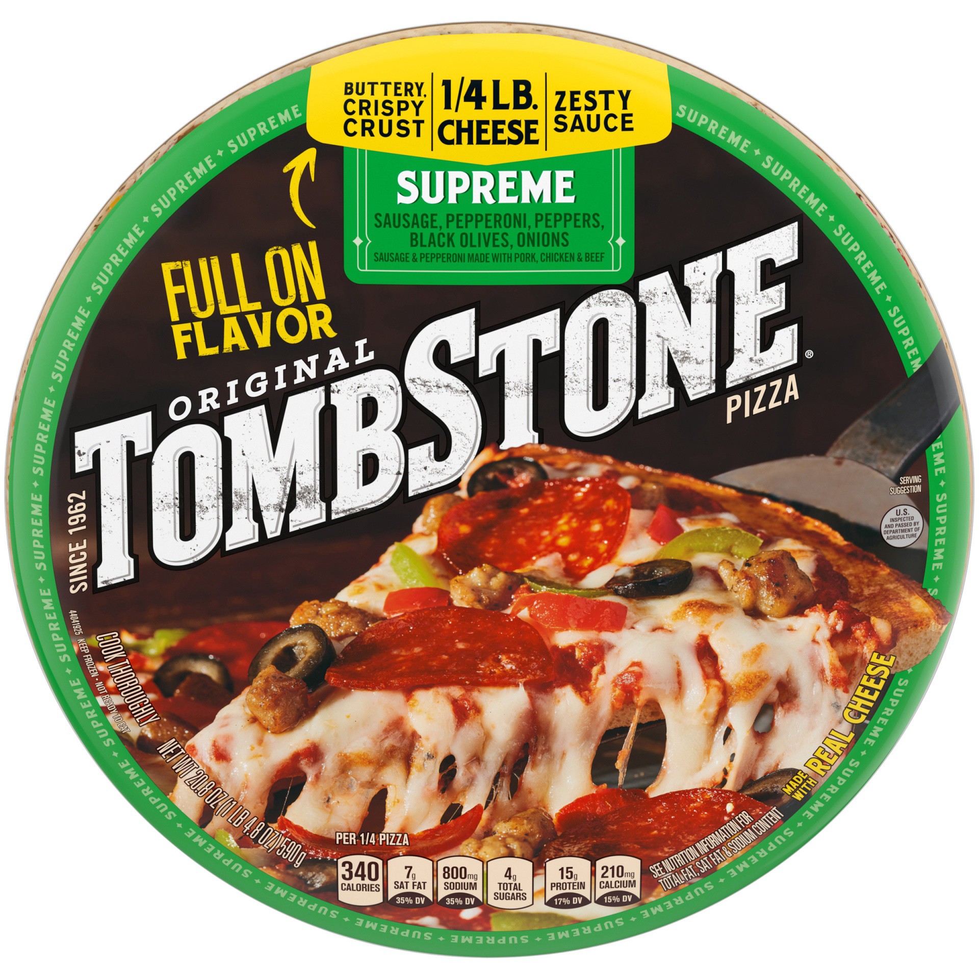 slide 3 of 10, Tombstone Supreme Frozen Pizza, 20.8 oz