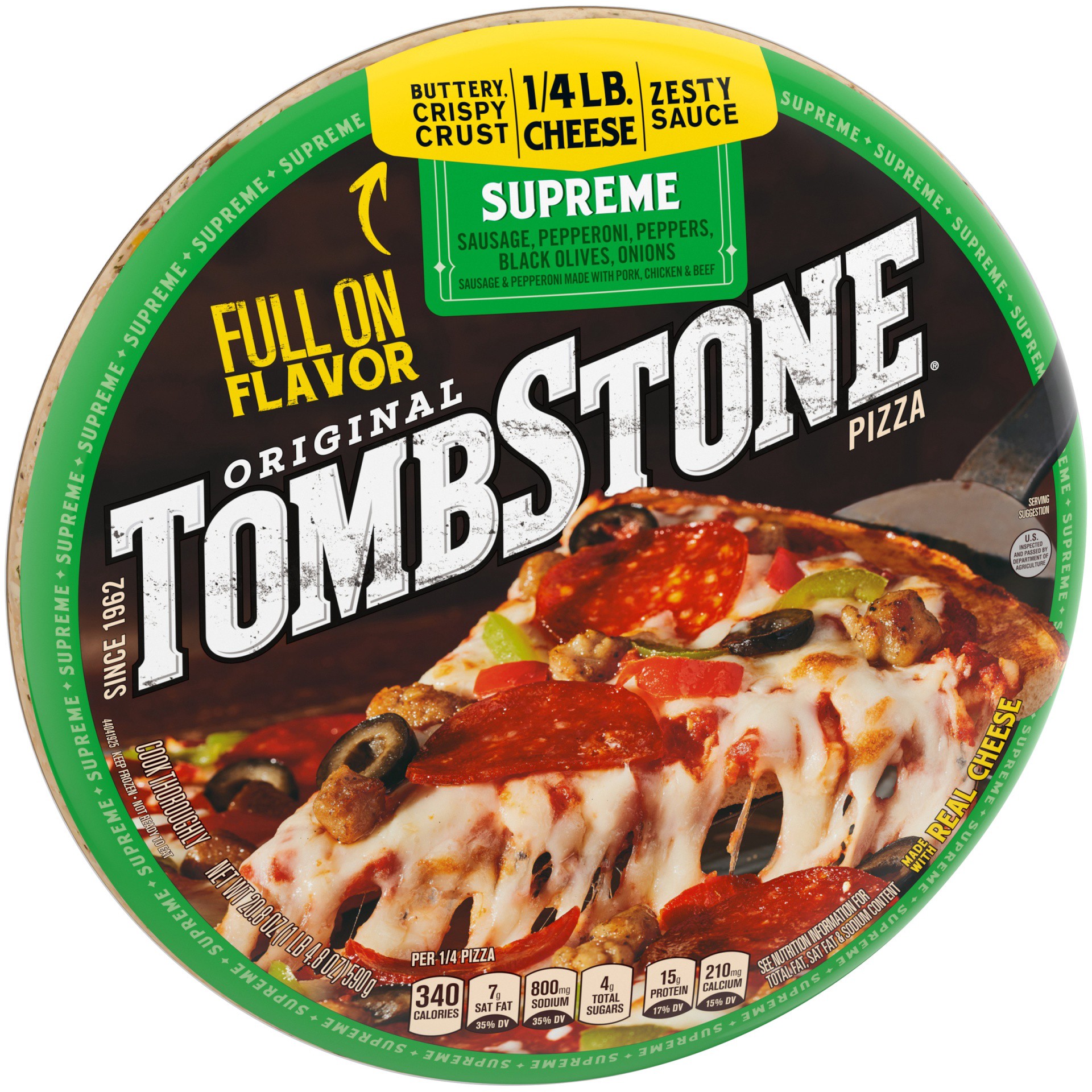 slide 4 of 10, Tombstone Supreme Frozen Pizza, 20.8 oz