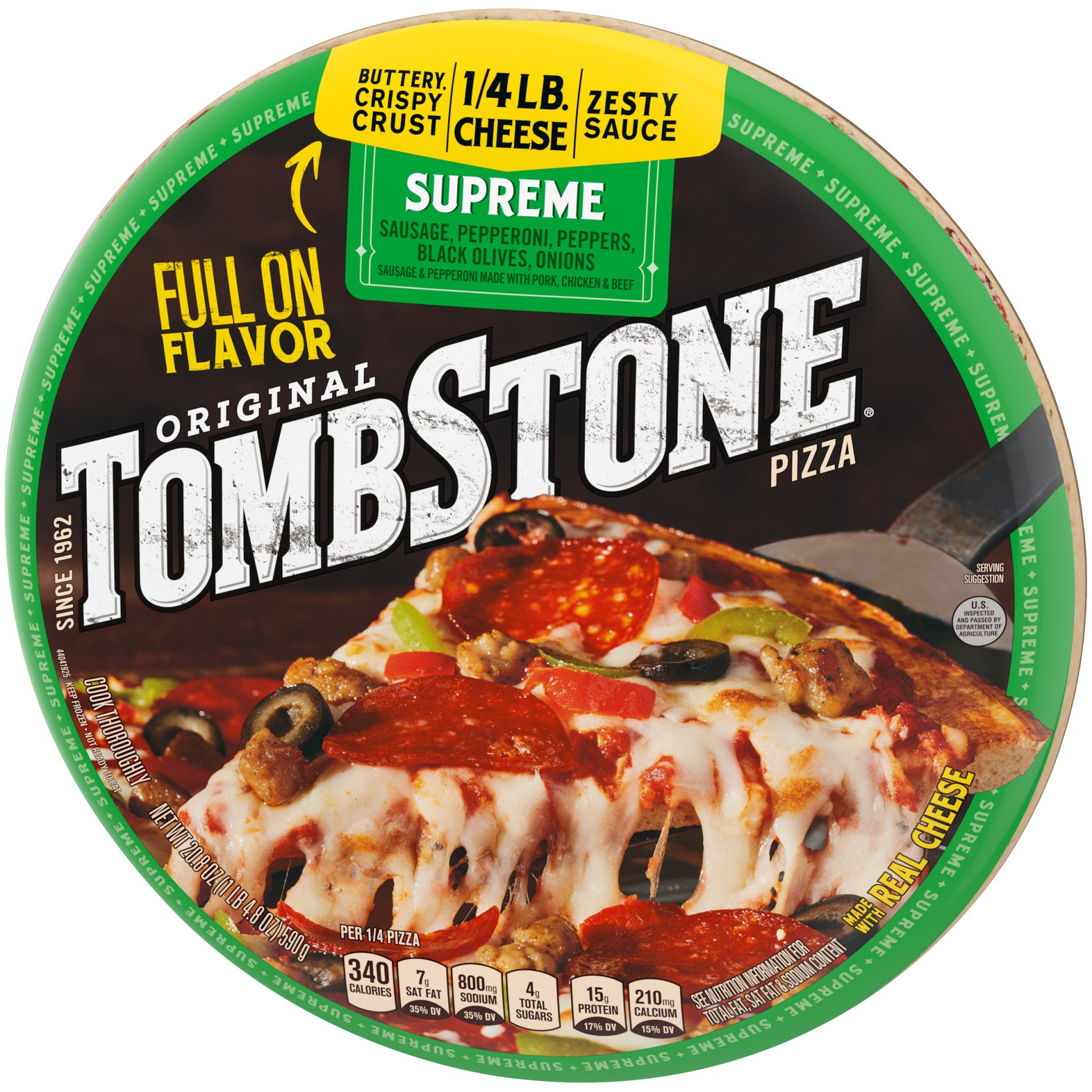 slide 5 of 10, Tombstone Supreme Frozen Pizza, 20.8 oz
