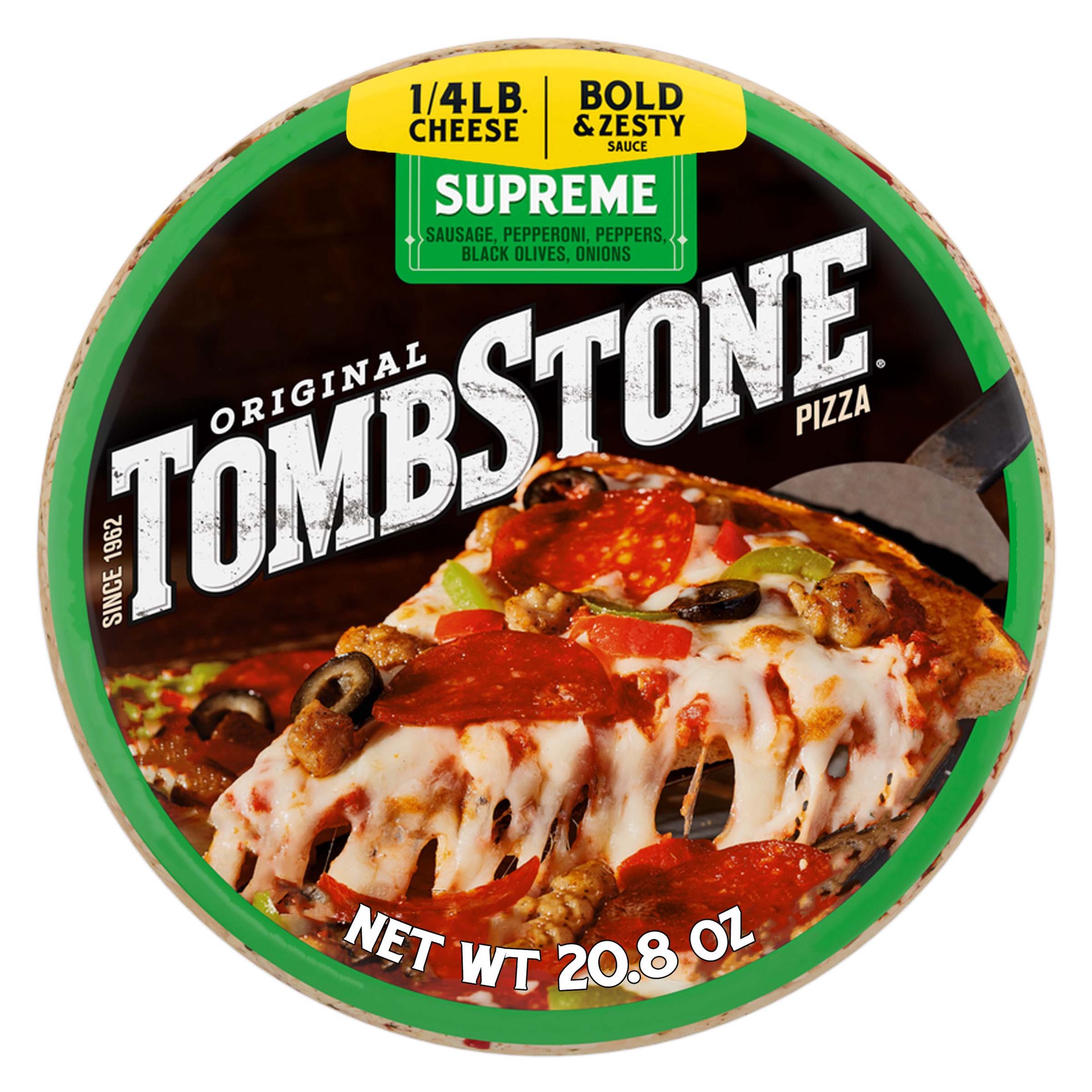 slide 1 of 10, Tombstone Supreme Frozen Pizza, 20.8 oz