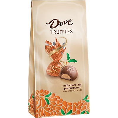 slide 1 of 1, Dove Milk Chocolate Peanut Butter Truffles Christmas Candy, 5.31 oz