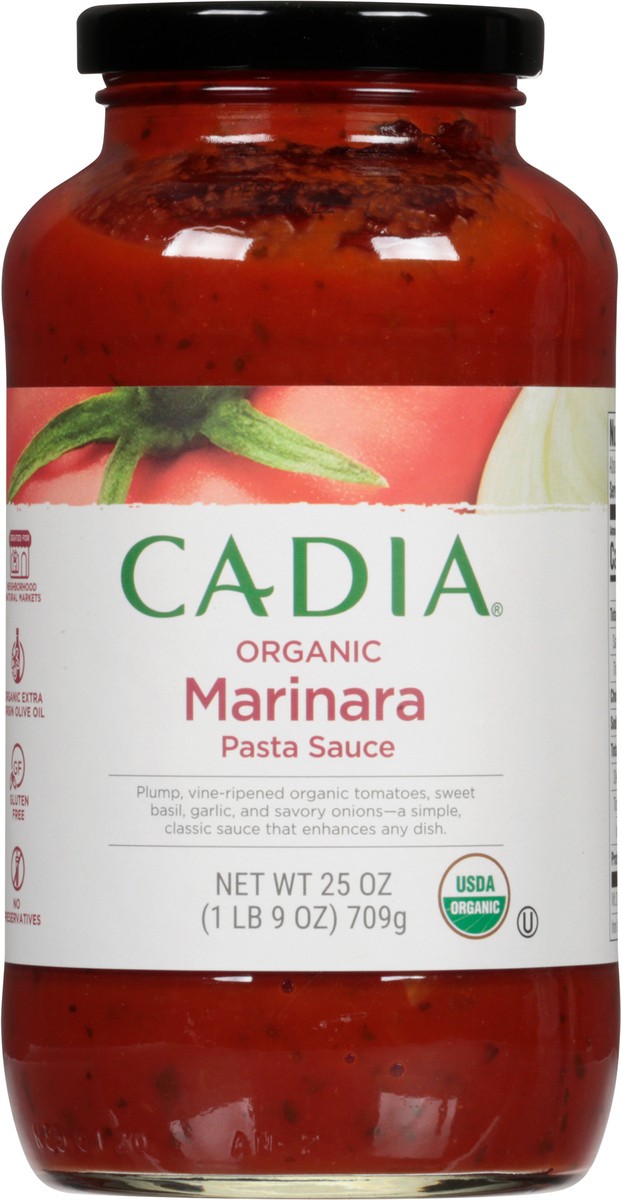 slide 6 of 13, Cadia Organic Marinara Pasta Sauce 25 oz, 25 oz