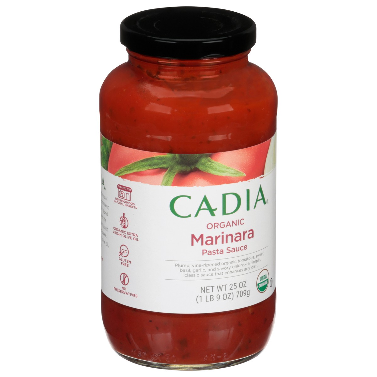 slide 7 of 13, Cadia Organic Marinara Pasta Sauce 25 oz, 25 oz