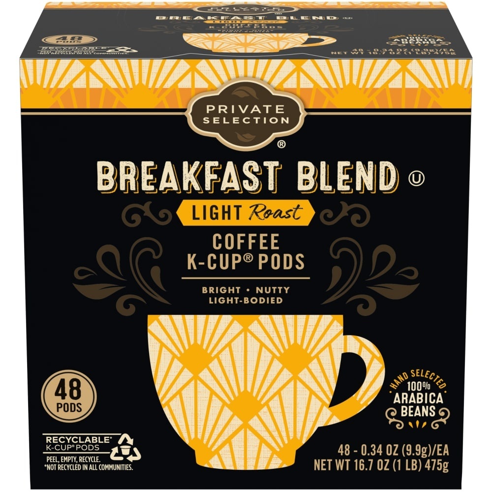 slide 1 of 1, Private Selection Breakfast Blend Coffee, 48 ct