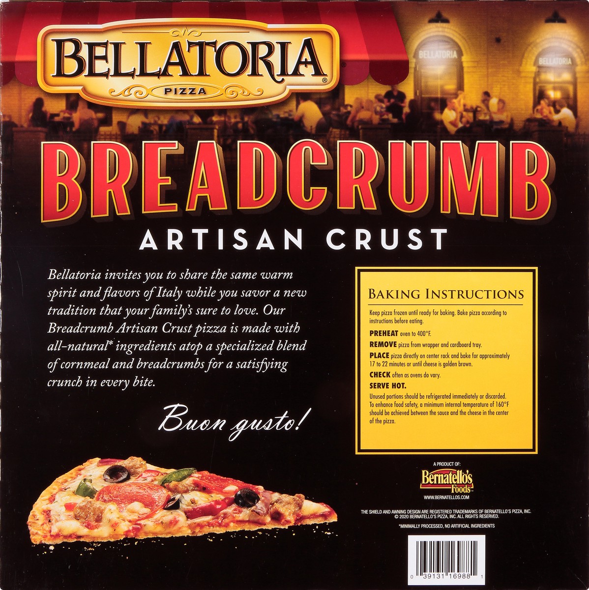 slide 2 of 13, Bellatoria Pizza, Artisan Crust, Supreme, 21.96 oz