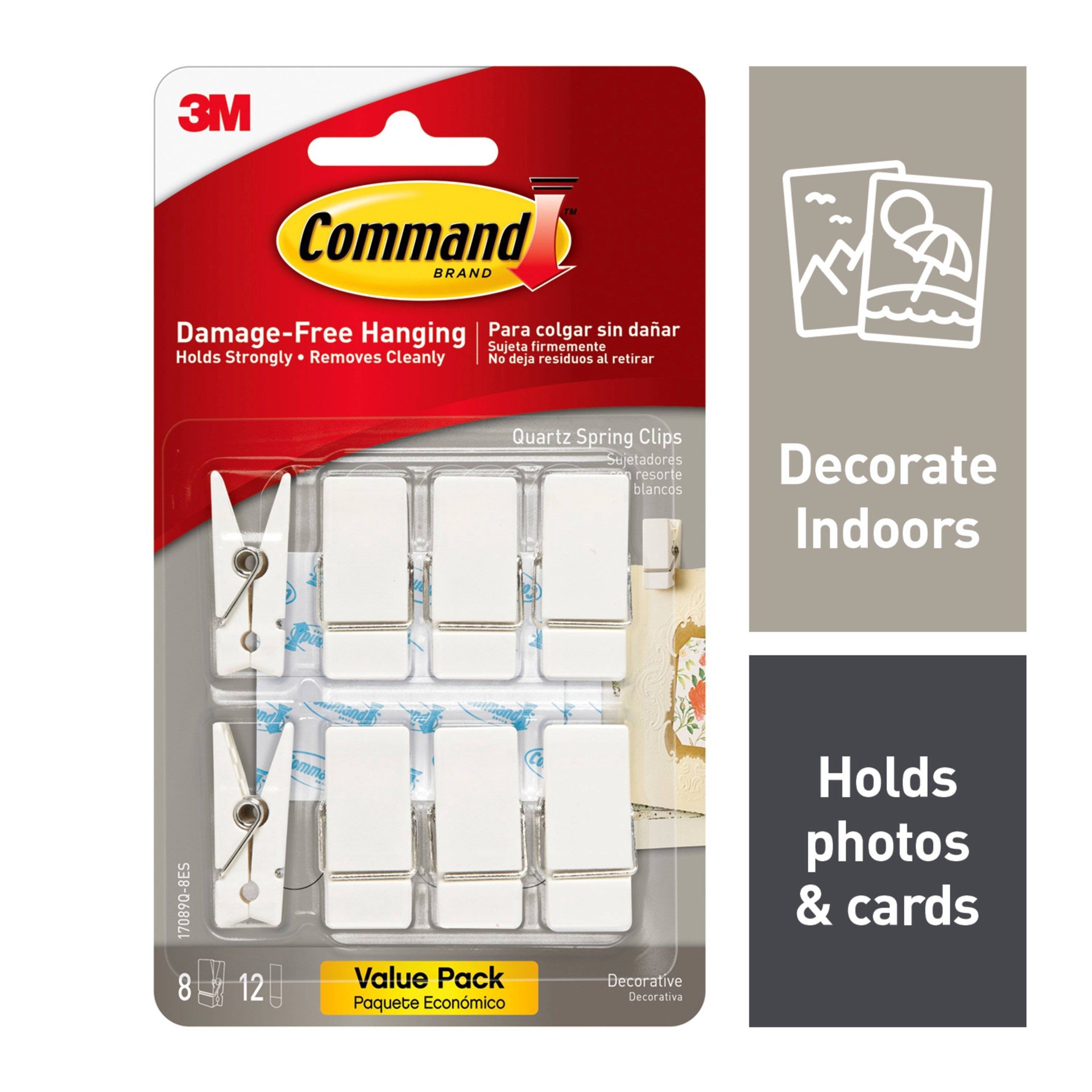 slide 1 of 6, Command 3M Quartz Spring Clips, 8 ct