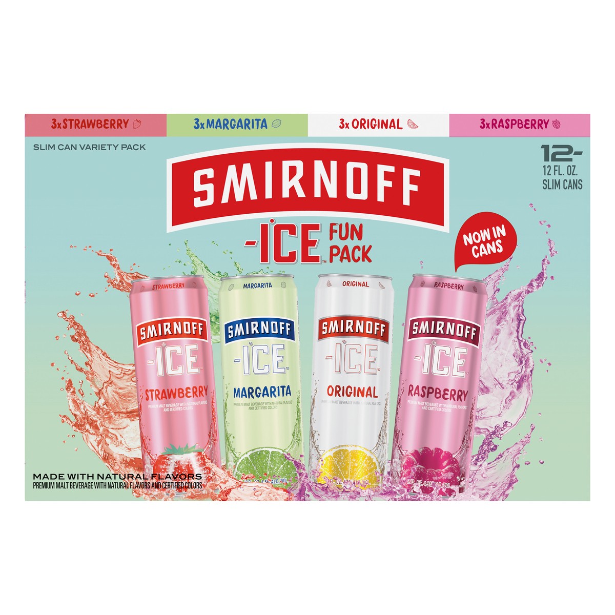slide 1 of 4, Smirnoff Ice Fun Pack Variety Malt Beverage 12 ea, 12 ct
