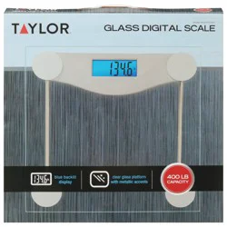 Taylor 400 Lb Capacity Glass Digital Scale 1 ea
