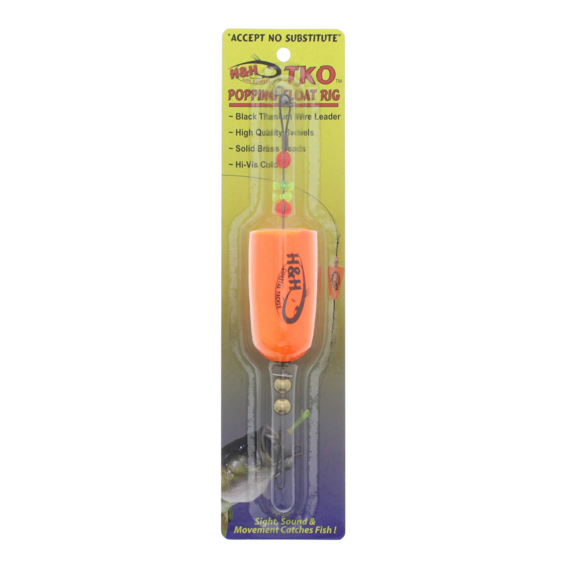slide 1 of 1, H & H Coastal Tackle Orange TKO Popping Float, 1 ct