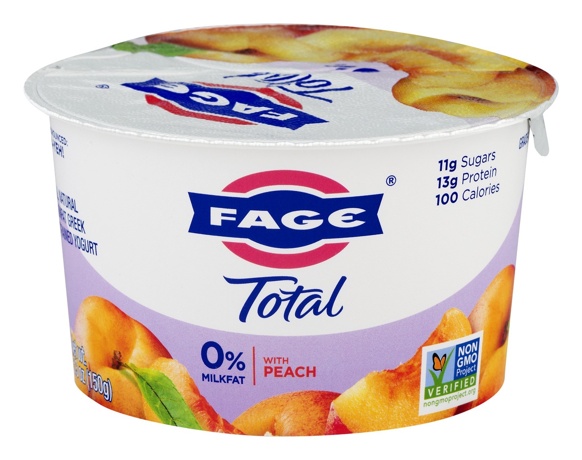 slide 1 of 1, Fage Total Peach Greek Yogurt, 5.3 oz