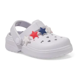 Sol Borne Toddler Girls' Coast Mary Jane Star Clogs, White, Size 7