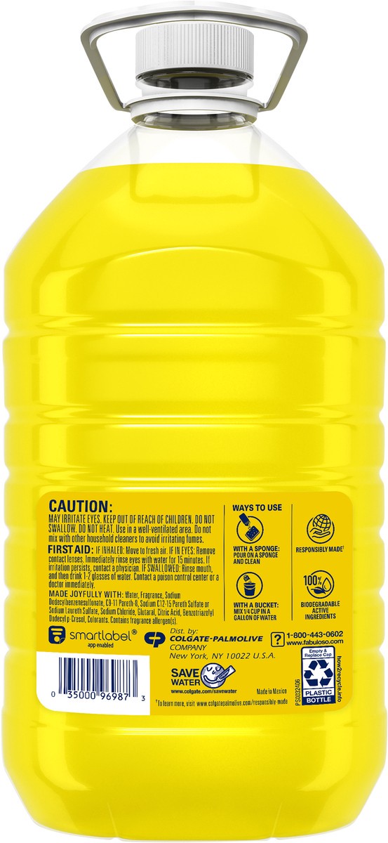 slide 8 of 8, Fabuloso Multi-Purpose Cleaner Refreshing Lemon, 169 fl oz