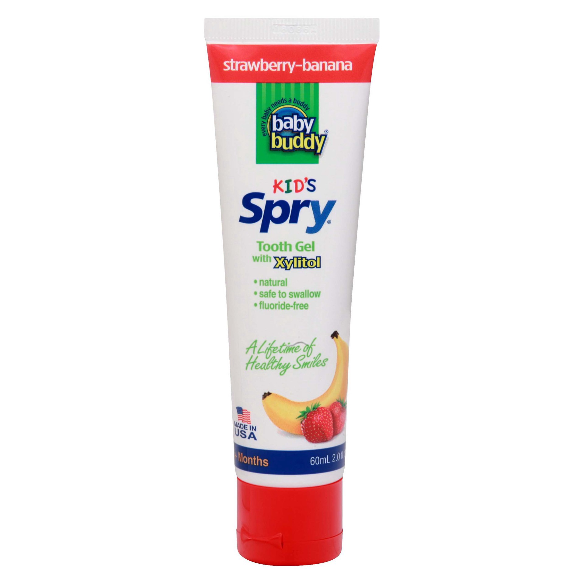 slide 1 of 1, Baby Buddy Kids Spry Tooth Gel Strawberry Banana, 2 oz