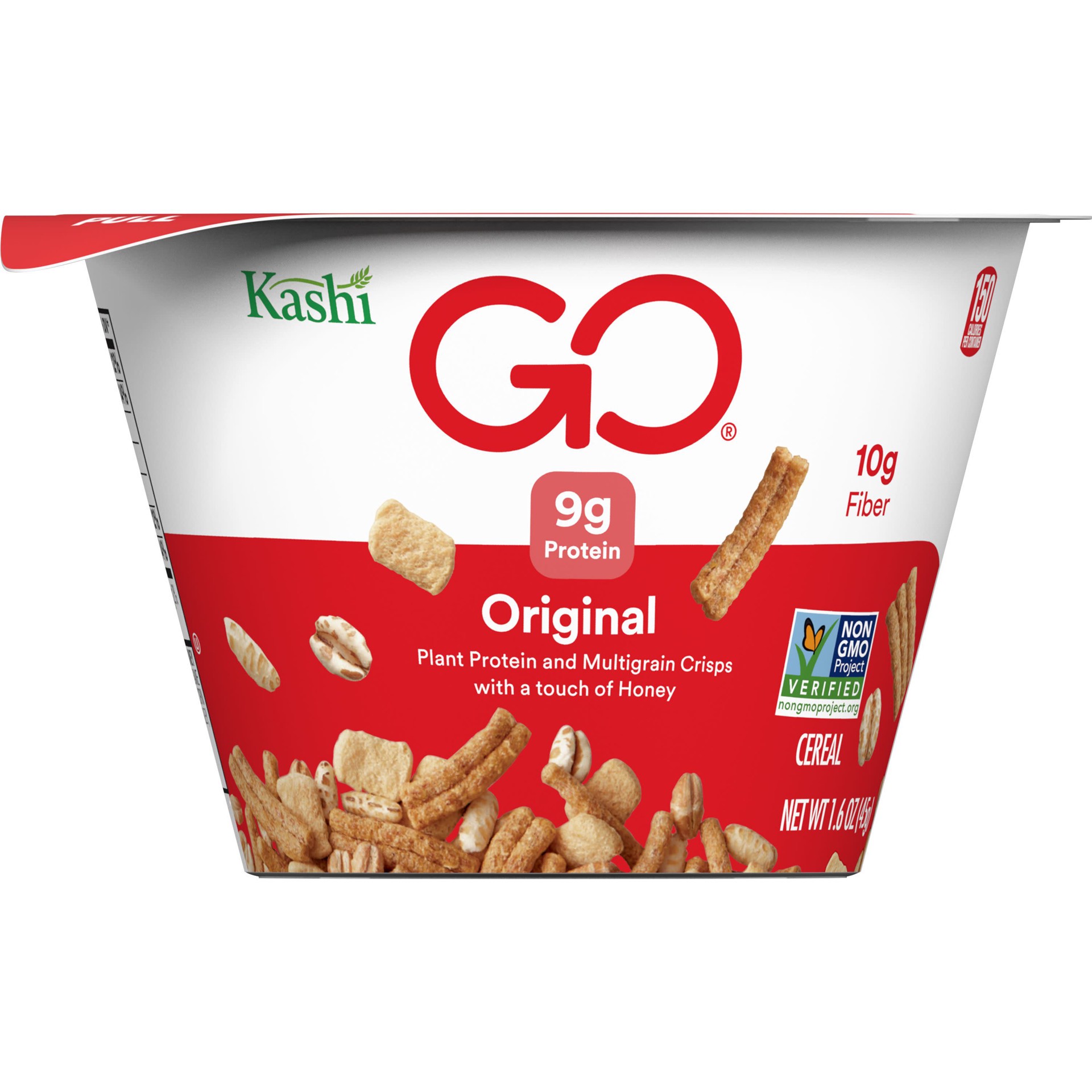 slide 4 of 5, Kashi GO Breakfast Cereal, Cup to Go, Breakfast Snacks, Original, 1.6oz Cup, 1 Cup, 1.6 oz