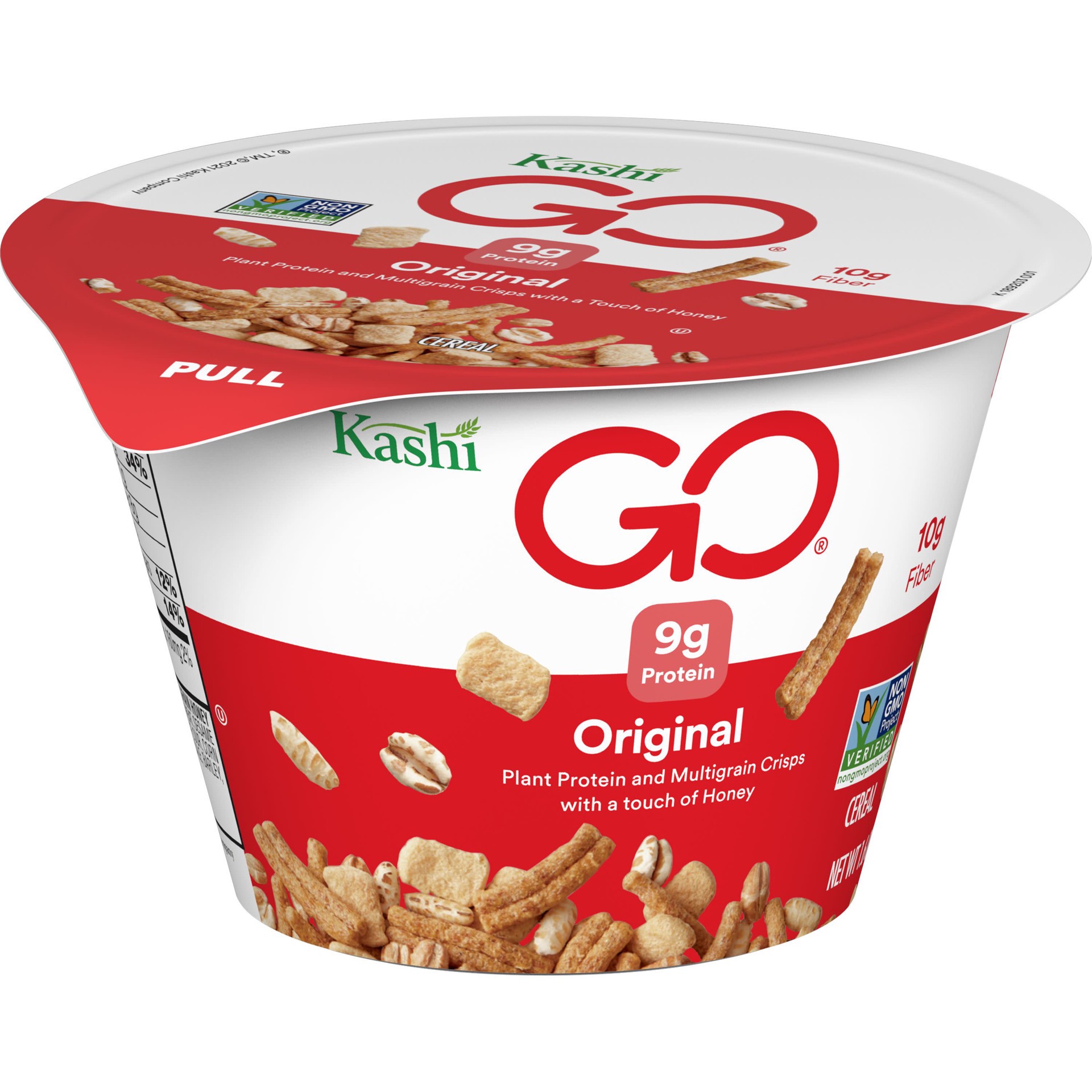 slide 1 of 5, Kashi GO Breakfast Cereal, Cup to Go, Breakfast Snacks, Original, 1.6oz Cup, 1 Cup, 1.6 oz
