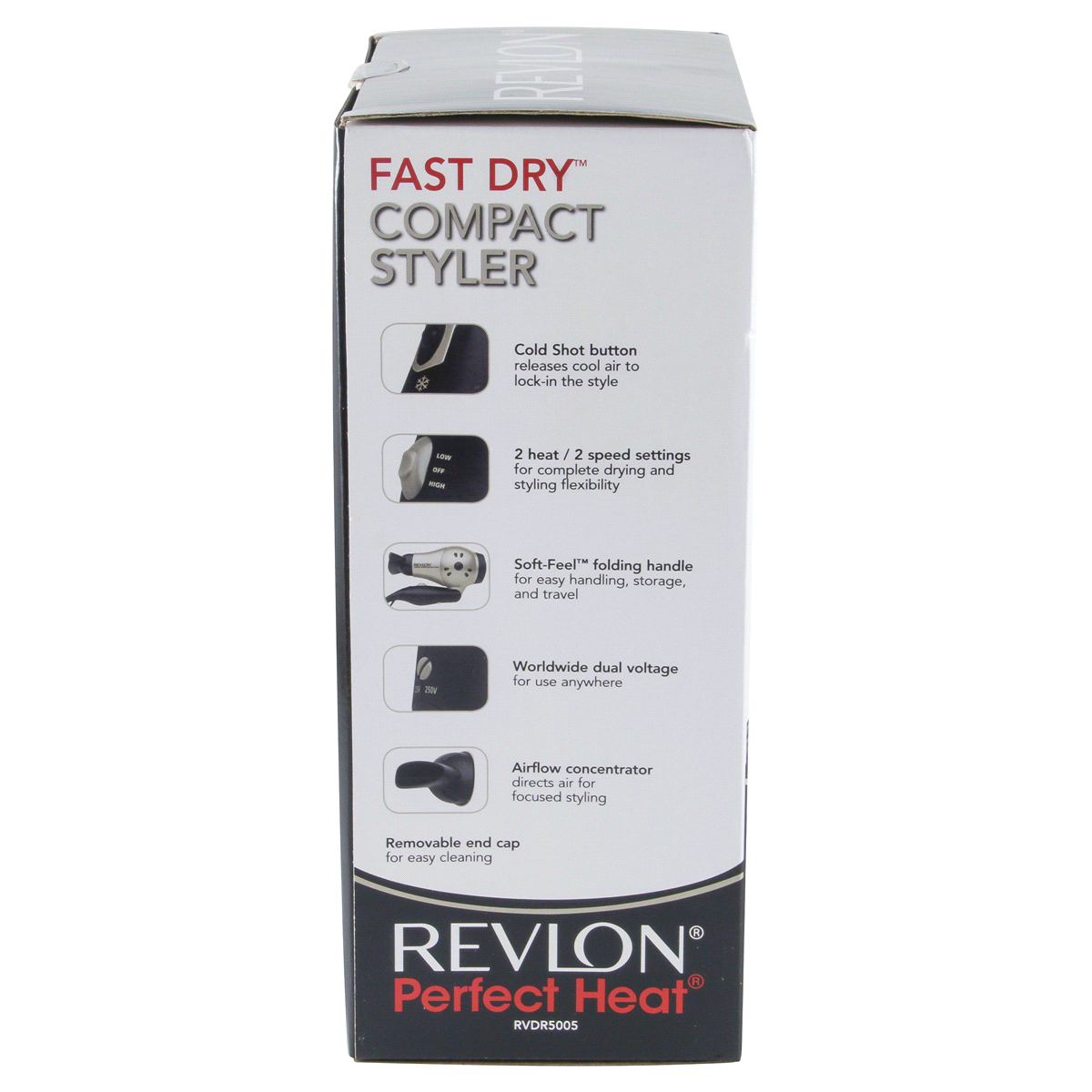 slide 4 of 5, Revlon Compact Convenience Fast Dry Travel Hair Dryer, 1 ct