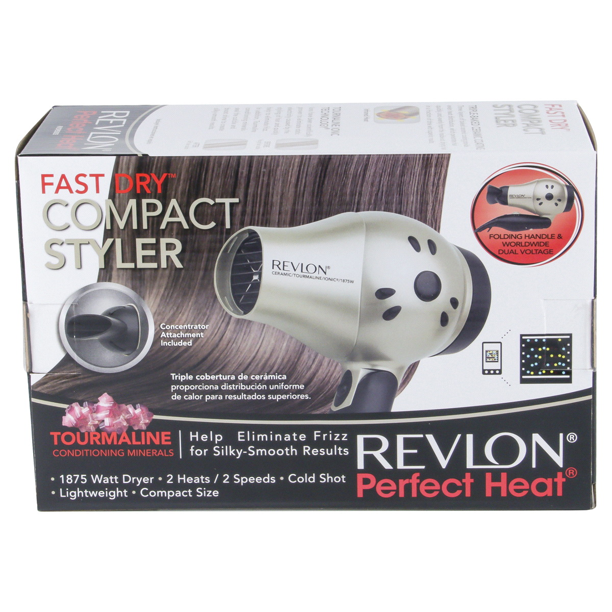 slide 3 of 5, Revlon Compact Convenience Fast Dry Travel Hair Dryer, 1 ct