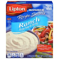 Lipton Recipe Secrets Kosher Ranch Recipe Soup & Dip Mix 2 Pouches