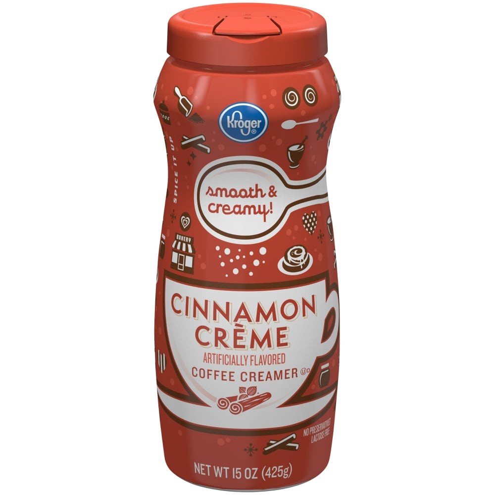 slide 1 of 5, Kroger Non-Dairy Cinnamon Creme Coffee Creamer, 15 oz