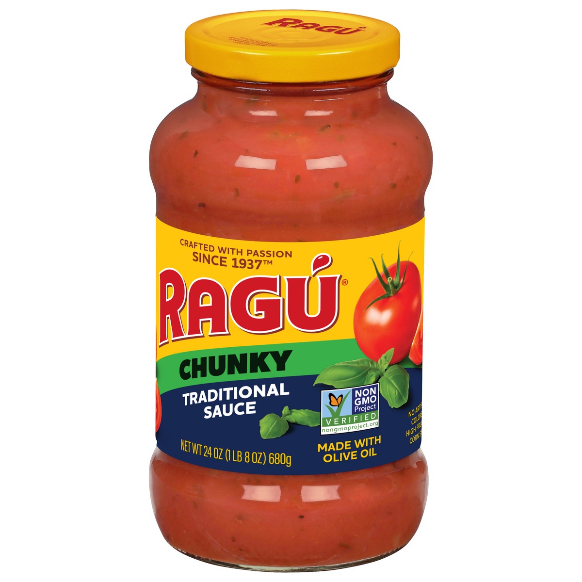 slide 3 of 9, Ragu Hearty Traditional Tomato Sauce, 24 oz