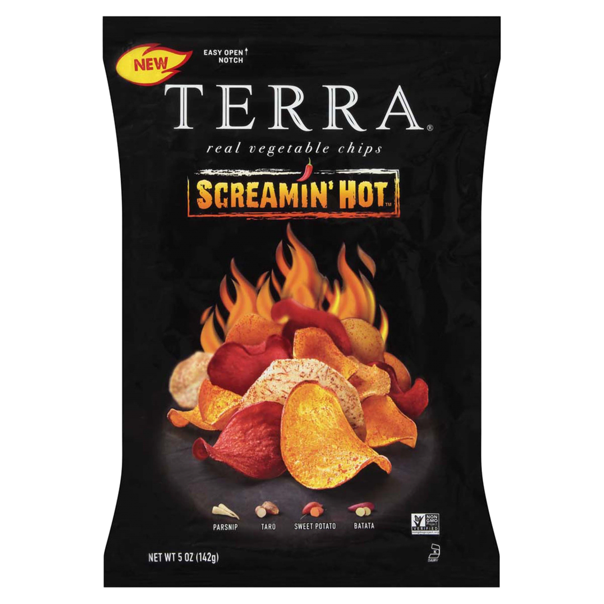 slide 1 of 1, Terra Screamin' Hot Vegetable Chips, 5 oz