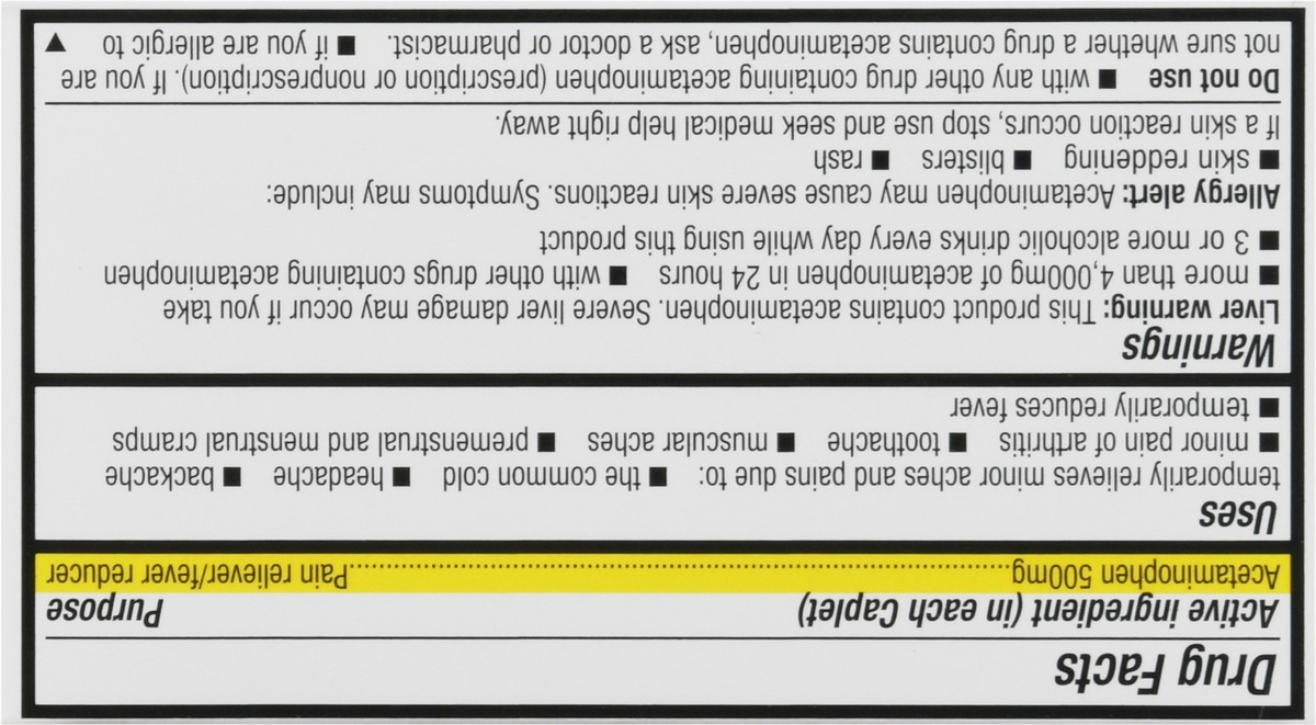 slide 10 of 12, HealthA2Z Caplets 500 mg Extra Strength Acetaminophen Pain Relief 40 ea, 40 ct