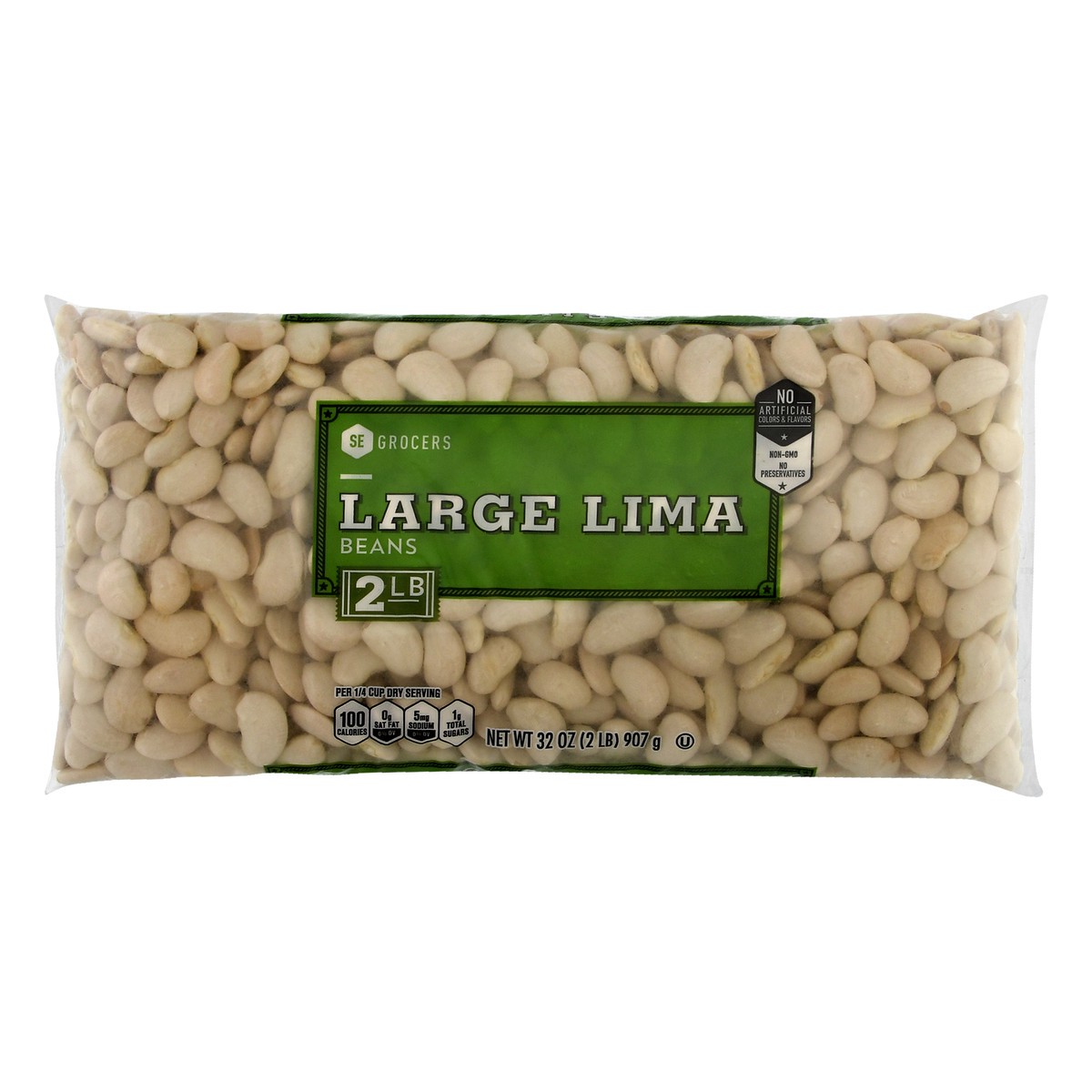 slide 12 of 12, SE Grocers Large Lima Beans, 32 oz