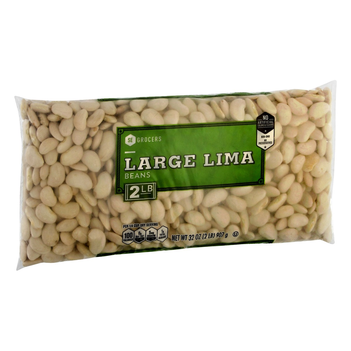 slide 9 of 12, SE Grocers Large Lima Beans, 32 oz