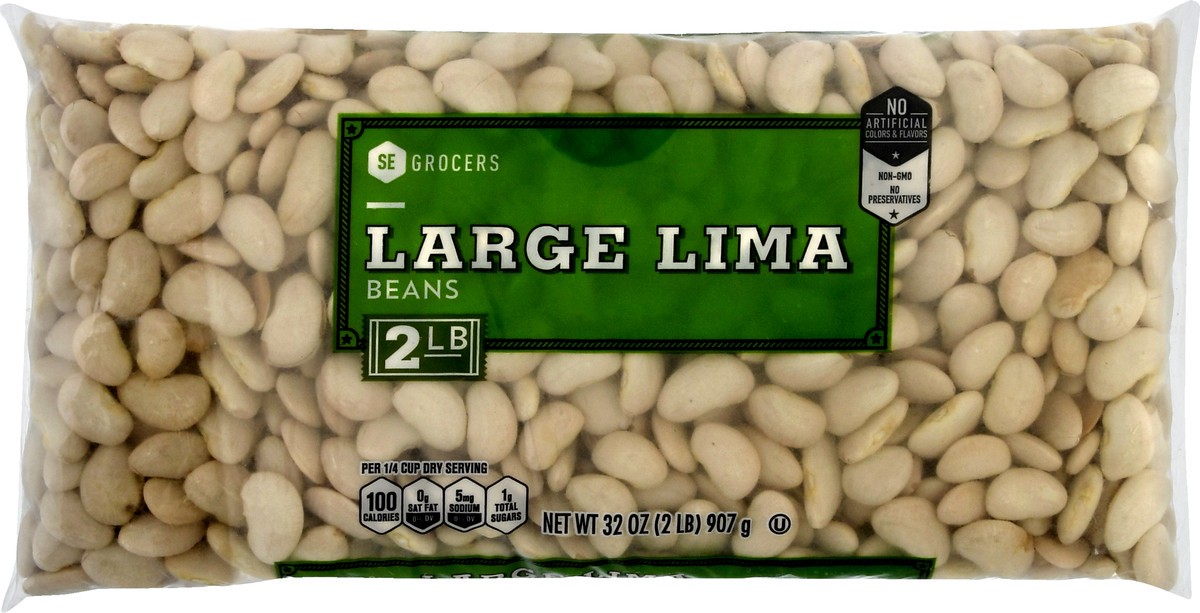 slide 1 of 12, SE Grocers Large Lima Beans, 32 oz