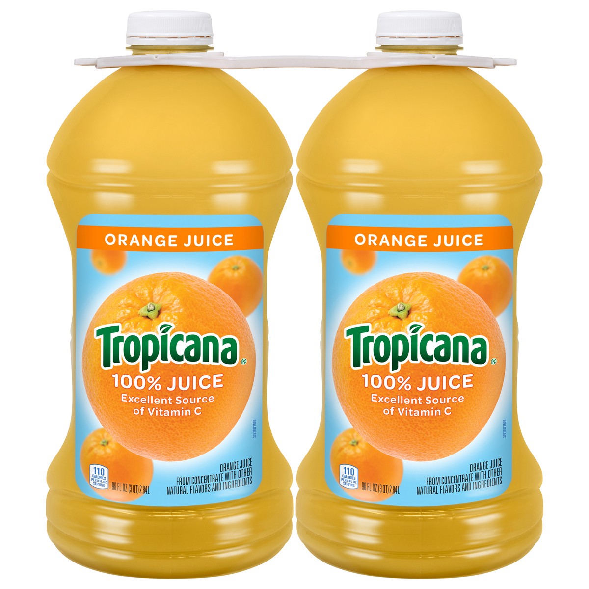 slide 13 of 13, Tropicana 100% Orange Juice, 2 Pack, 96 Fl Oz Bottles, 