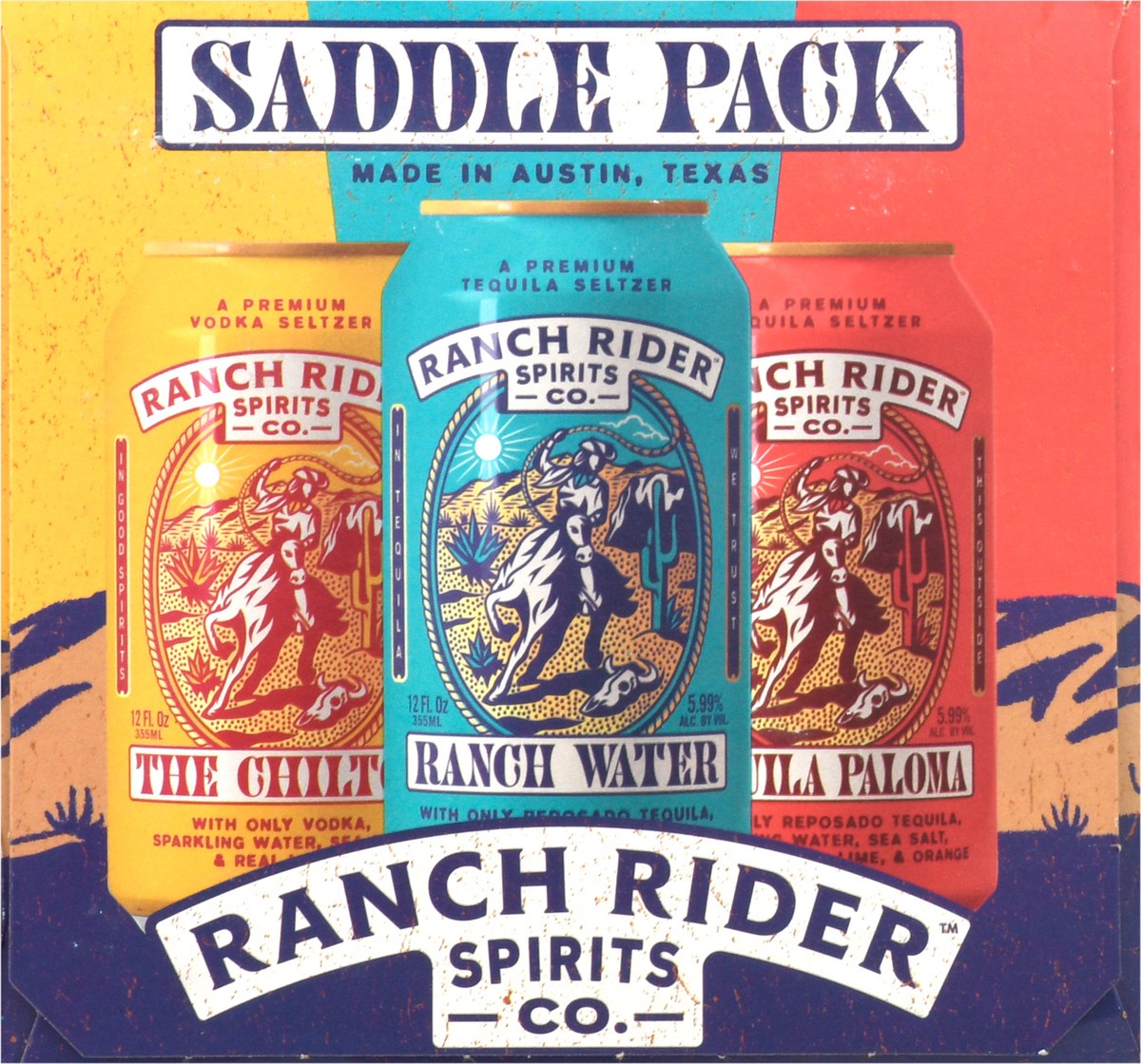 slide 3 of 12, Ranch Rider Spirits Co. Seltzer, Saddle Pack 6 Pack, 12 oz