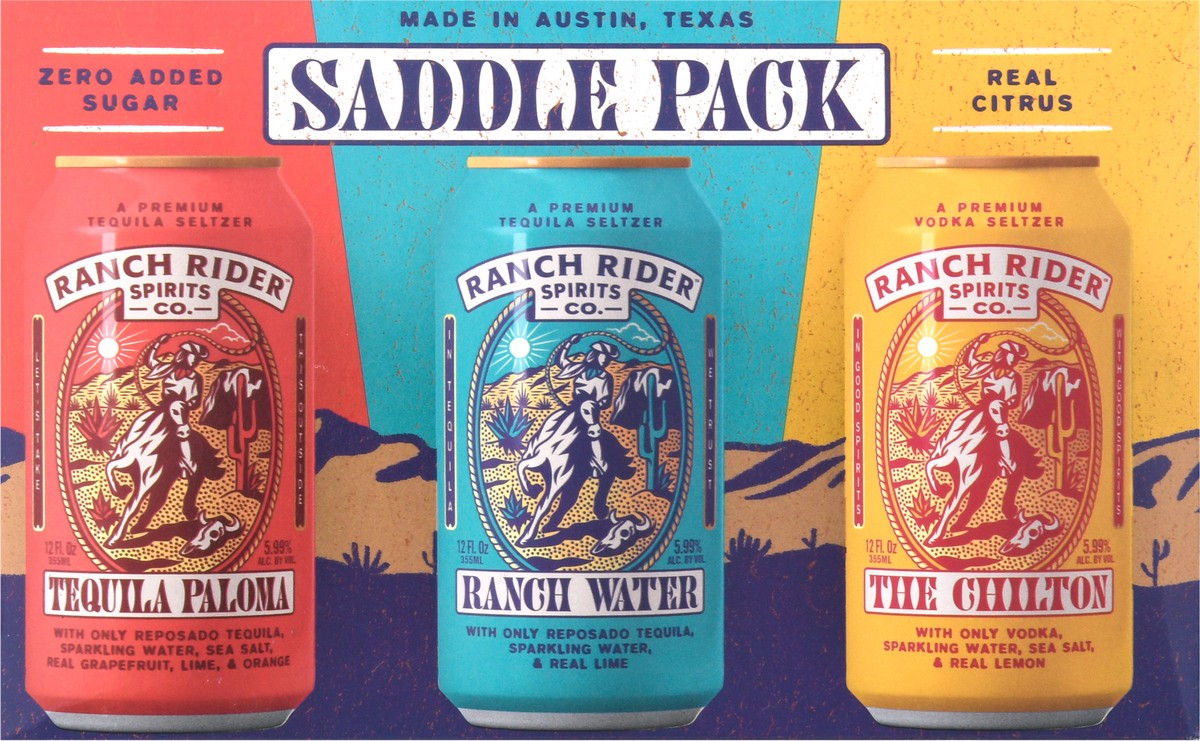 slide 7 of 12, Ranch Rider Spirits Co. Seltzer, Saddle Pack 6 Pack, 12 oz