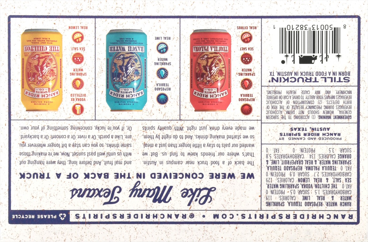 slide 8 of 12, Ranch Rider Spirits Co. Seltzer, Saddle Pack 6 Pack, 12 oz