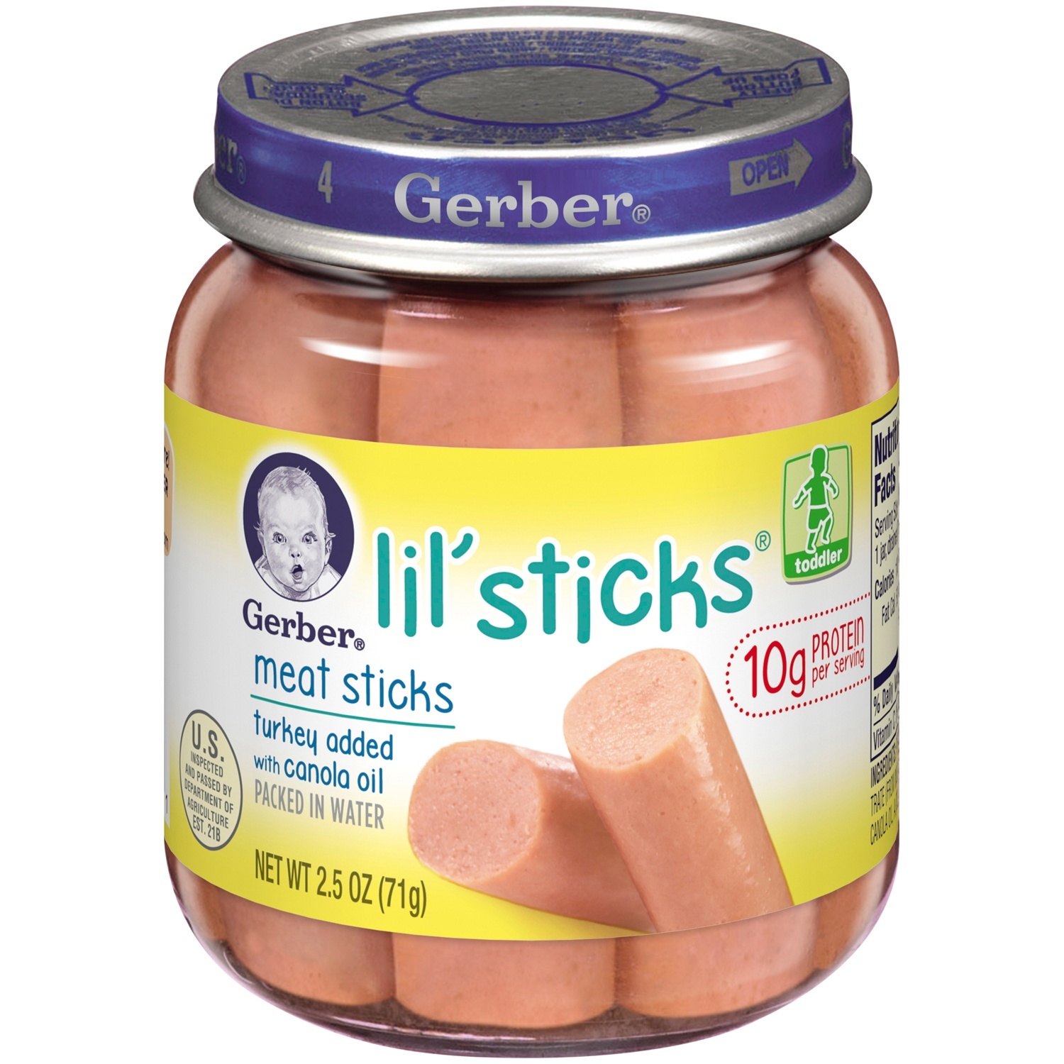 slide 1 of 1, Gerber Lil' Sticks, Meat Sticks, 2.5 oz