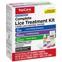 TopCare Health Maximum Strength Complete Lice Treatment Kit 1 ea