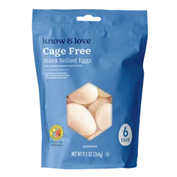 Know & Love Cage Free Hard Boiled Eggs 6 Counts - 9.3 oz