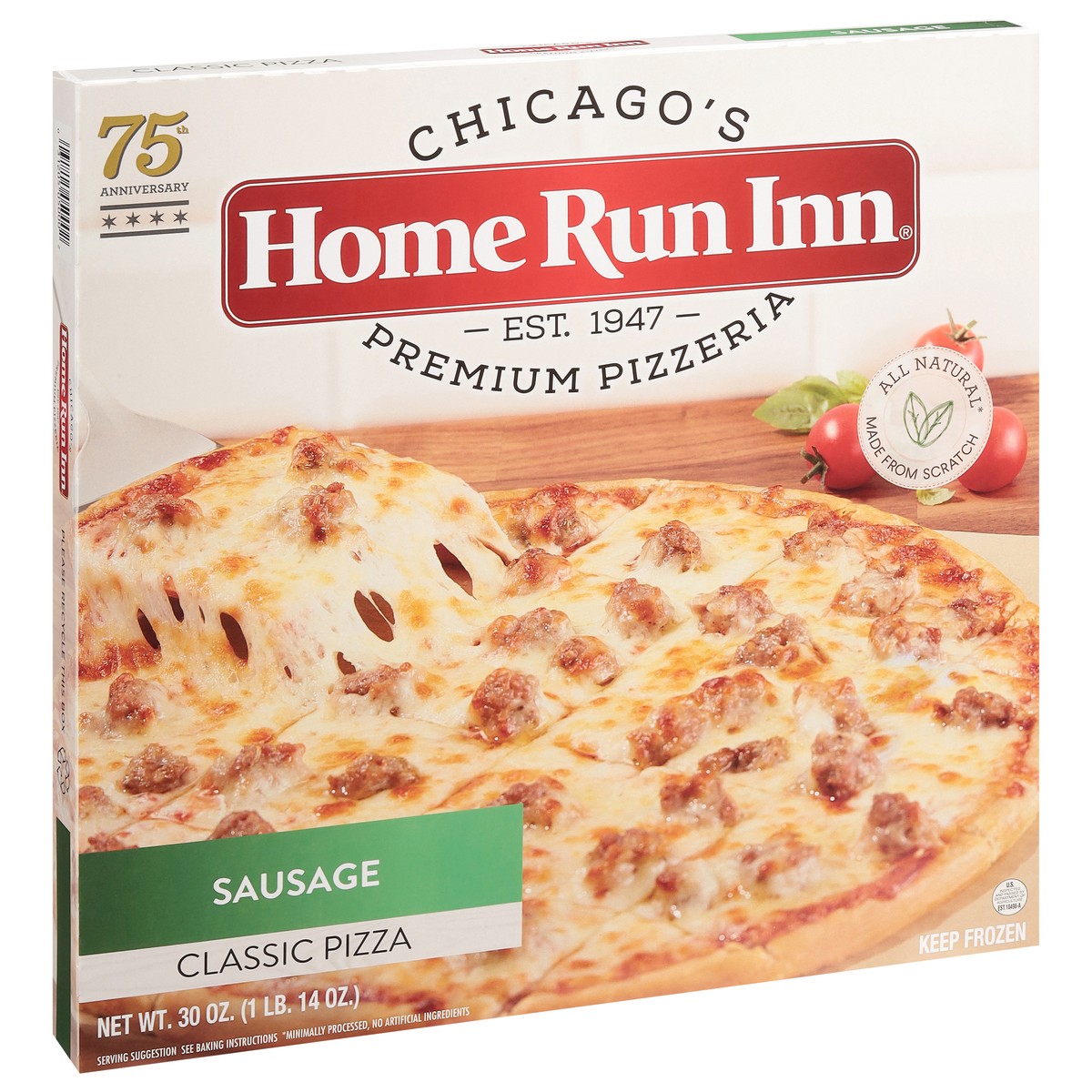 slide 4 of 9, Home Run Inn Pizza Sausage Pizza, 30 oz