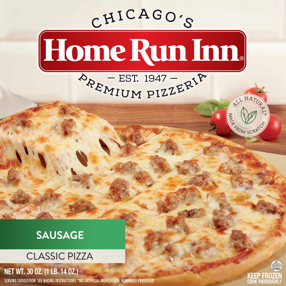 slide 2 of 9, Home Run Inn Pizza Sausage Pizza, 30 oz
