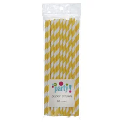 Meijer Paper Straws, Yellow