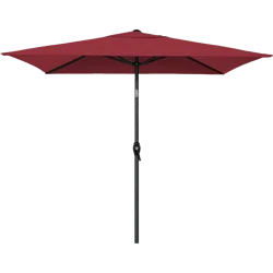 ROOM & RETREAT Rr 6.5' Sq Patio Umbrella Garnet Red