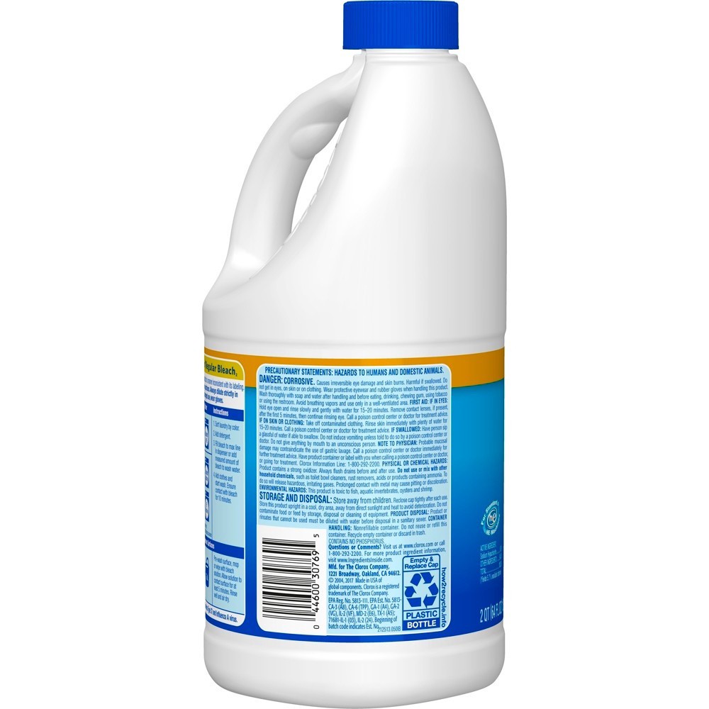 slide 4 of 6, Clorox Liquid Hypochlorite Bleach, 64 fl oz