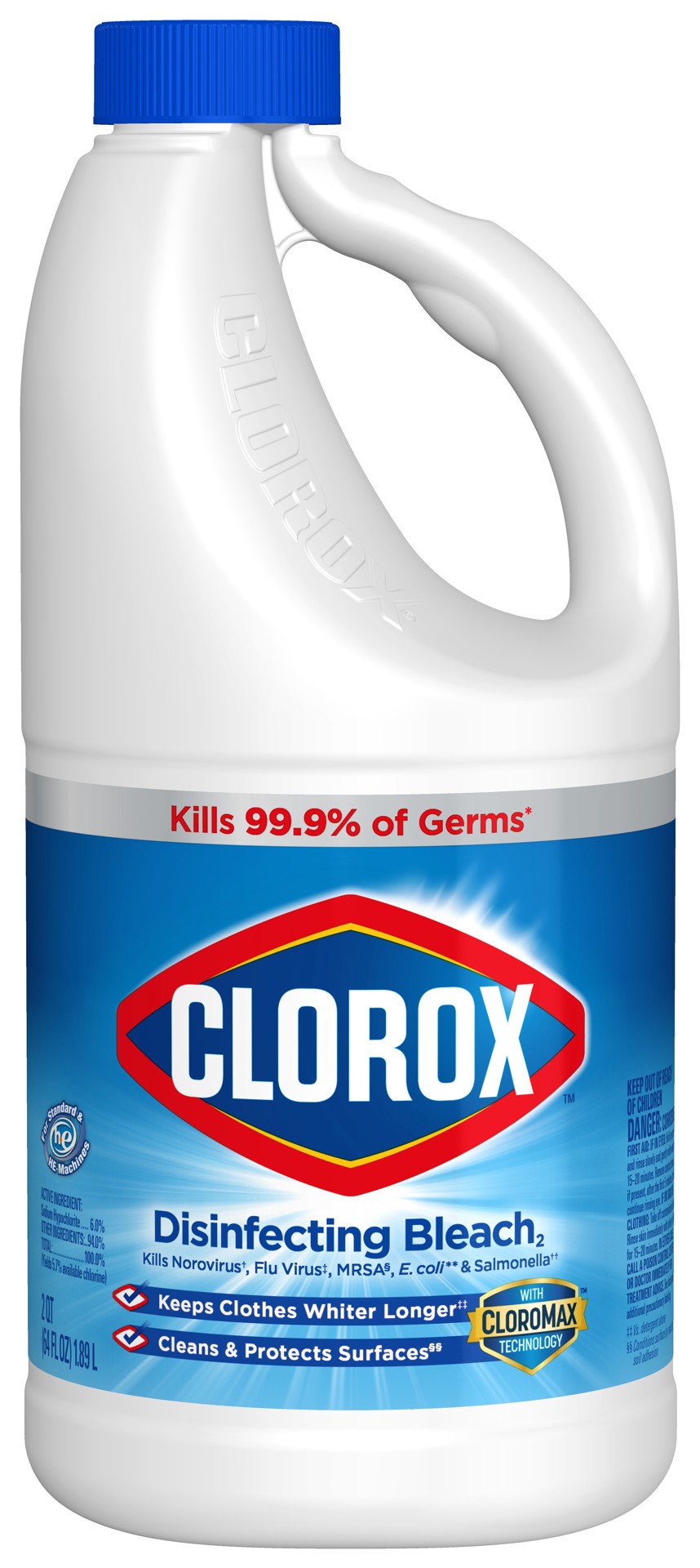 slide 1 of 6, Clorox Liquid Hypochlorite Bleach, 64 fl oz