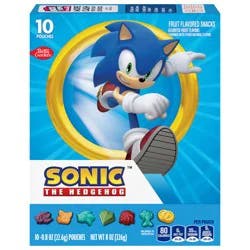 Betty Crocker Sonic Fruit Flavored Snacks, Treat Pouches, Gluten Free, 10 ct