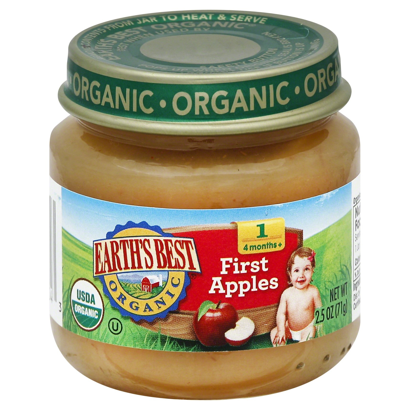slide 1 of 6, Earth's Best Organic First Apples Baby Food, 2.5 oz