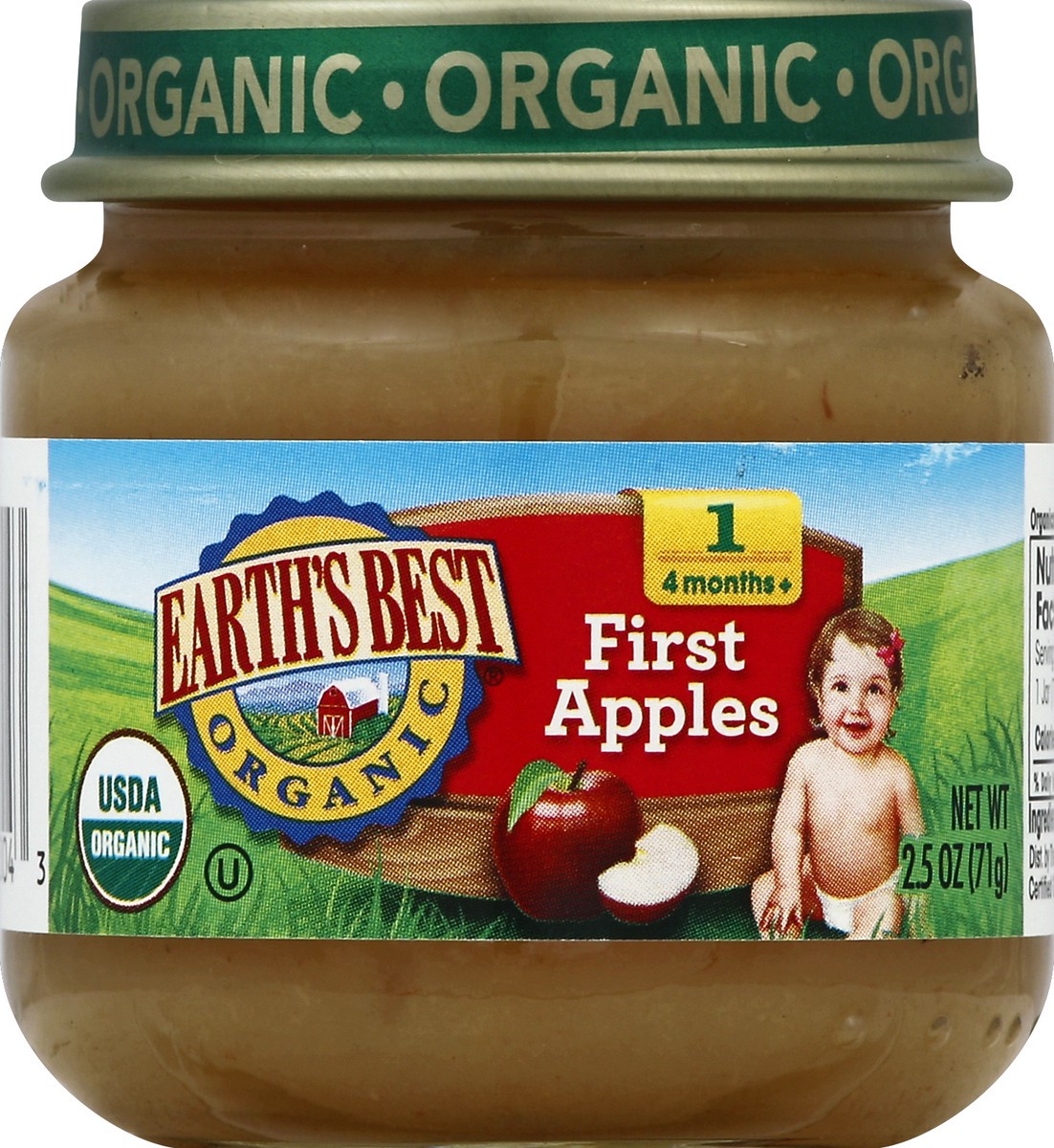 slide 5 of 6, Earth's Best Organic First Apples Baby Food, 2.5 oz