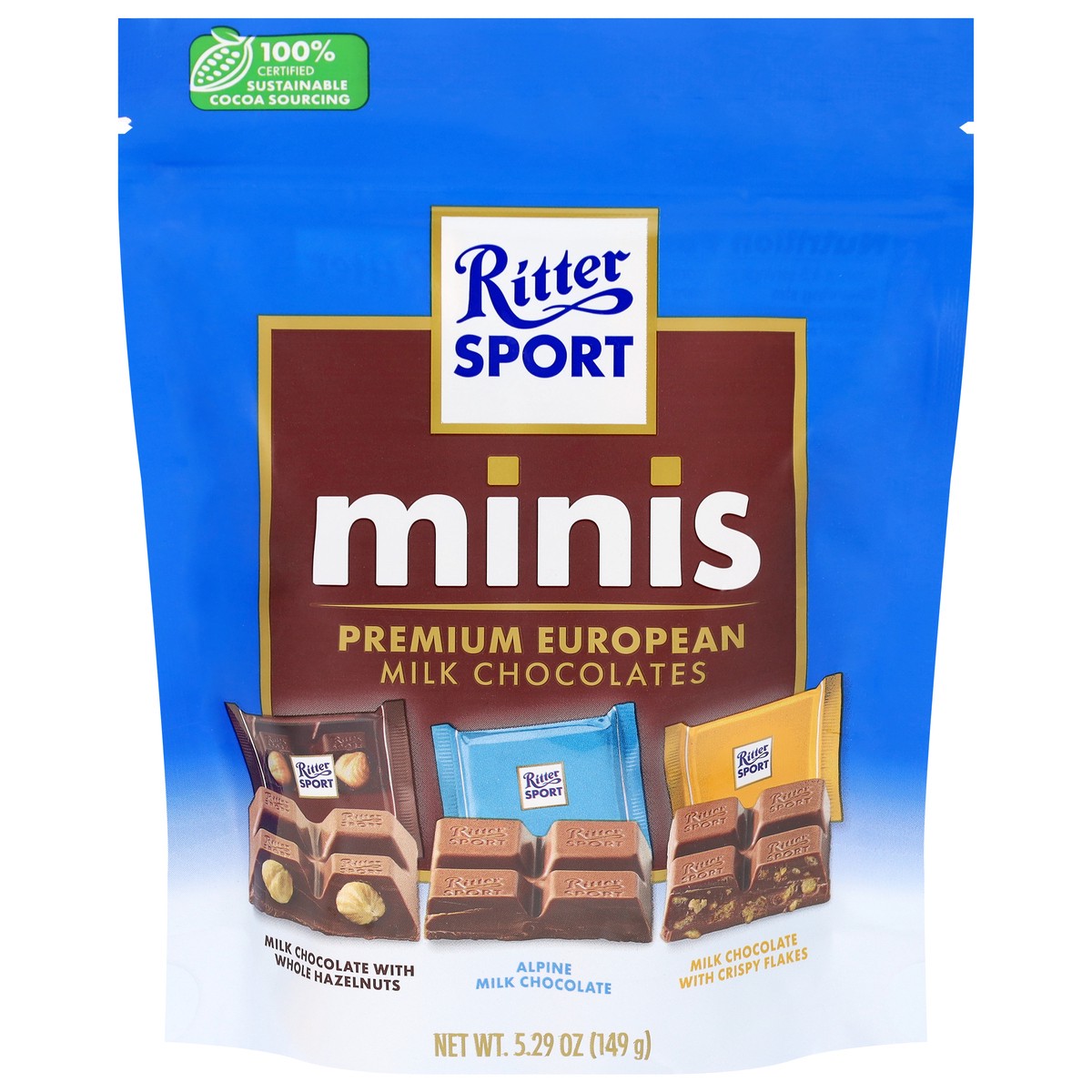 slide 1 of 15, Ritter Sport Mini Bags Milk Chocolate 5.29 oz, 5.29 oz